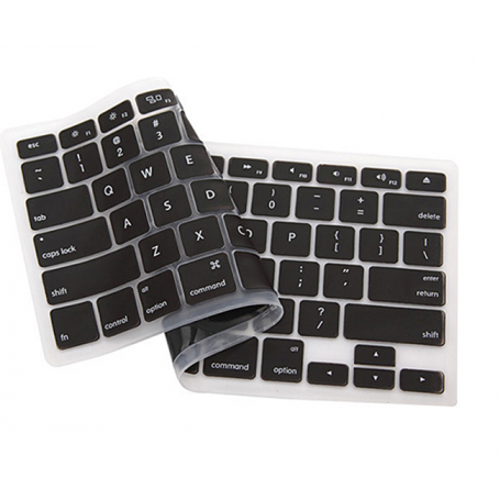 [DST-00014] Cover Copritastiera Nera in silicone per Macbook  - Tastiera Americana