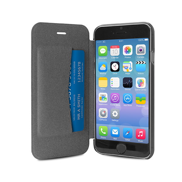 COVER IPHONE 6 FLIP ORIZ + VANI CARTA BLACK