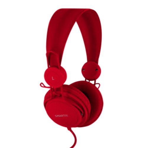 Cuffia Atlantis con microfono rossa