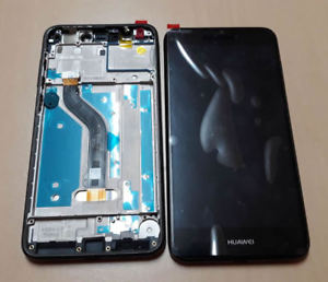 Display LCD + TOUCH con FRAME PER HUAWEI ASCEND P8 LITE 2017 PRA-LX1 Originale- NERO