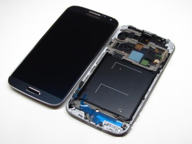 DISPLAY SAMSUNG I9505 GALAXY S4 BLU SCURO, COMPLETO DI VETRO TOUCH SCREEN ORIGINALE