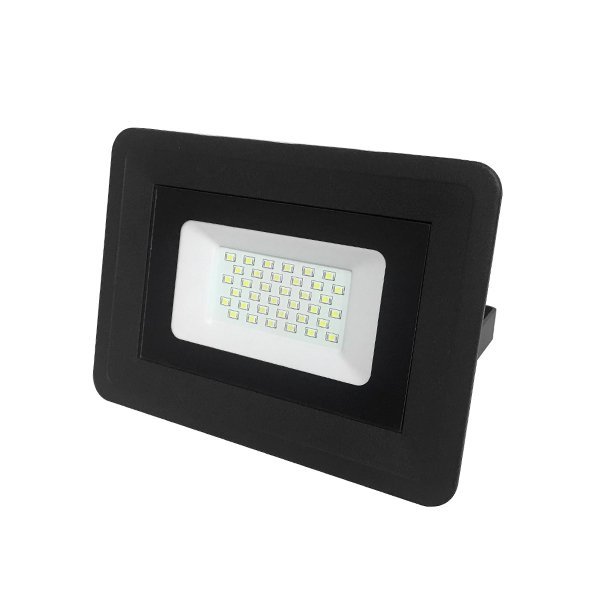 Faretto LED 30W IP65 Nero Luce Bianca Calda - ECS5829
