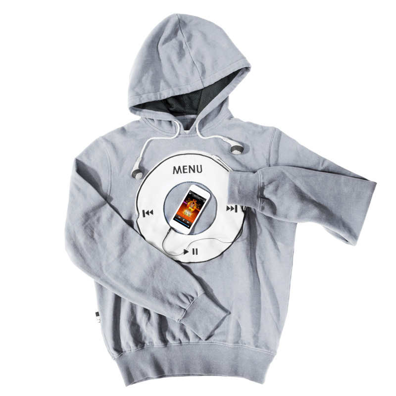 [15481] FELPA CON CASSE INTEGRATE GRAY L