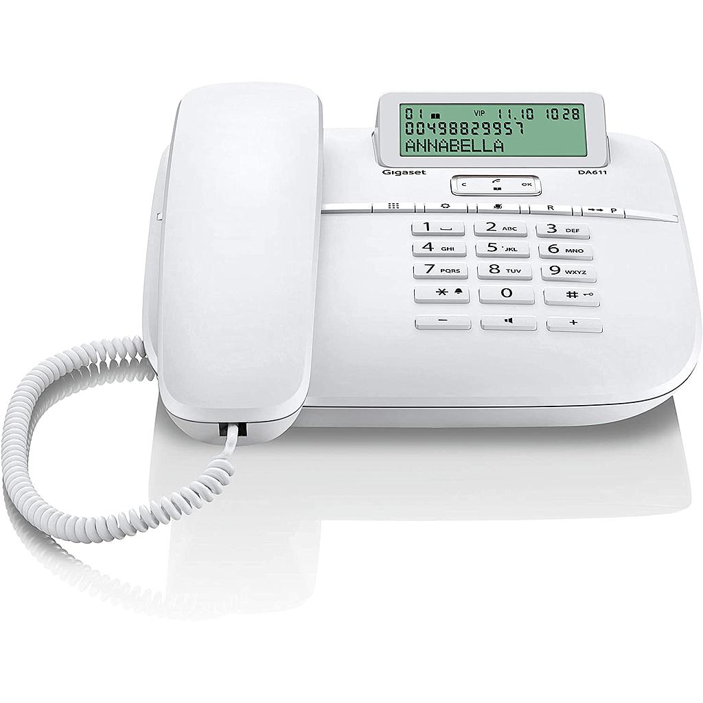 [DST-03922] Gigaset DA611 telefono fisso con Vivavoce Bianco