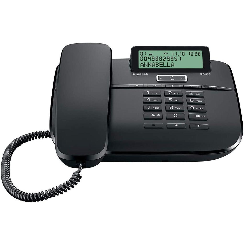 [DST-03921] Gigaset DA611 telefono fisso con Vivavoce Nero