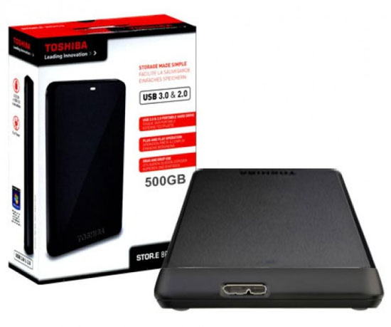 [14008] HDD Toshiba 500GB Autoalimentato 3.0