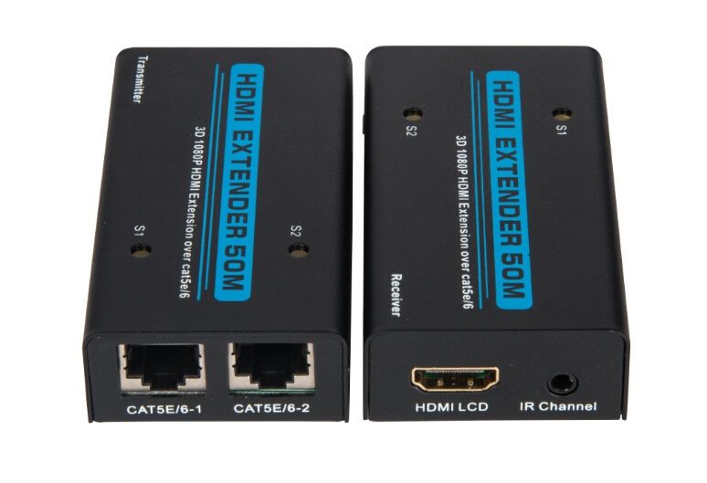 EXTENDER HDMI (VIA 2 CAVI LAN RJ 45), 50-METRI, 3D, FULL HD 1080P