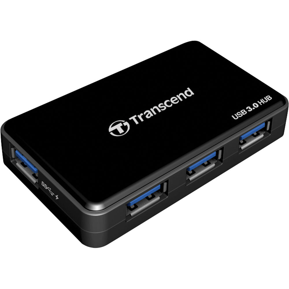 Hub 4 porte USB 3.0 Transcend con alimentatore