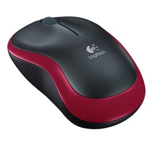 [09965] MOUSE LOGITECH OPTICAL M185 RED RETAIL