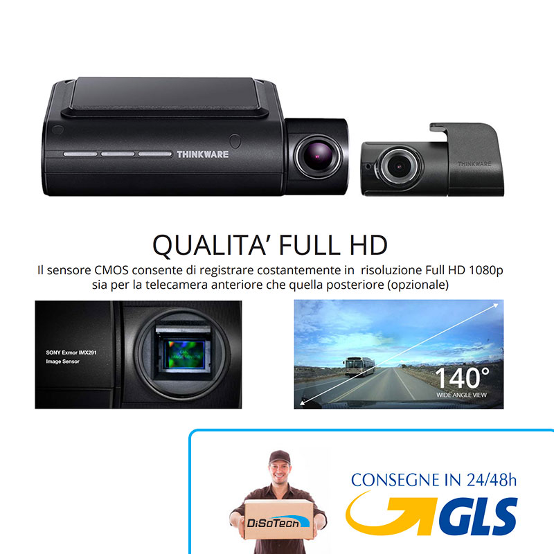 Kit Dash Camera ALPINE THINKWARE F800PRO + Camera posteriore 16GB