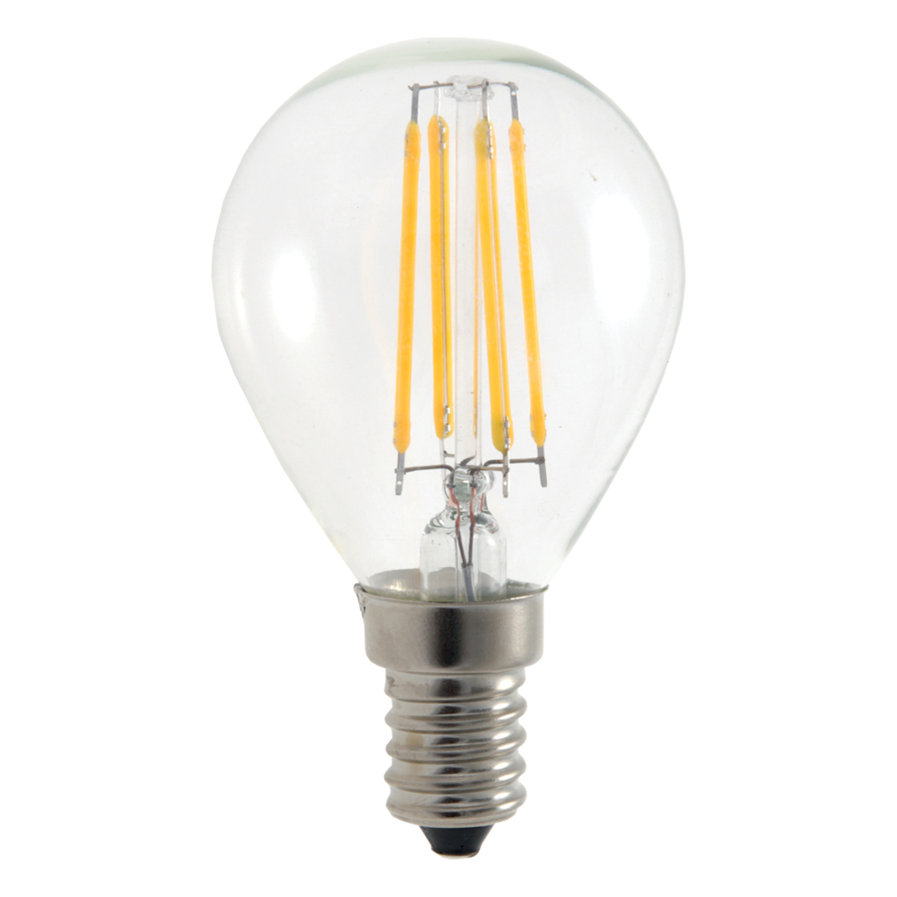 [210001] Lampada led Filo a Sfera Chiara E14 220V 4W 2700K Bianco Caldo