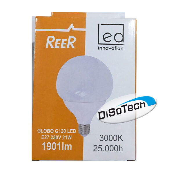 Lampada LED Globo G120 E27 220V 21W 3000K Bianco caldo