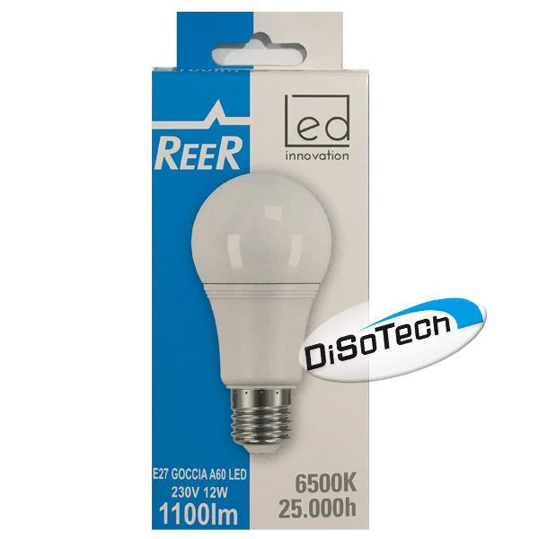 Lampada LED Goccia E27 220V 12W 6500K Bianco freddo 5455741