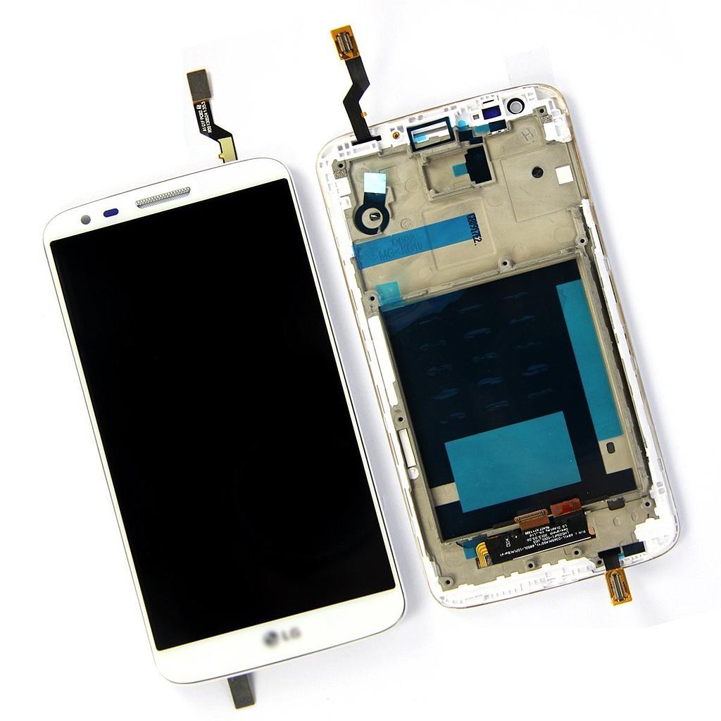 [44-DST] LCD schermo touch + frame per LG Optimus G2 D802 D802T, colore bianco