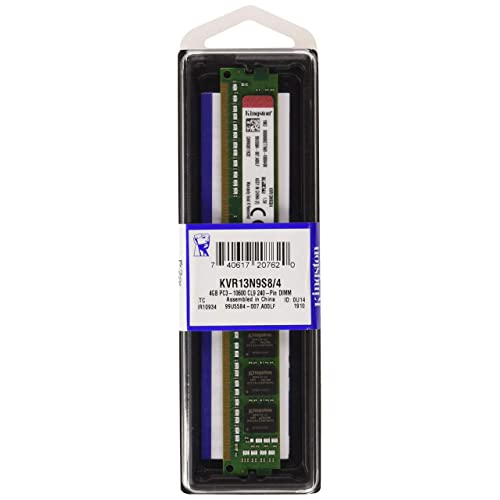 [KVR13N9S8/4] Memoria RAM Kingston 4GB 1333MHz DDR3 Non-ECC CL9 DIMM 1.5V 240 Pin