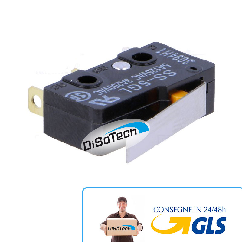 Microinterruttore con leva 3A/250V SPDT