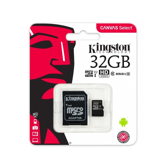 Micro SD Kingston 32GB SDHC Canvas