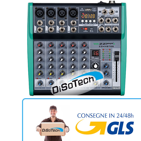 [ZZMXBTE6] MIXER COMPATTO 6 CANALI DSP con Bluetooth