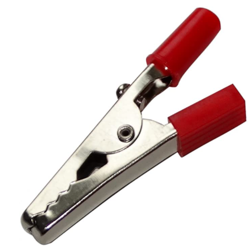 Morsetto a Coccodrillo con vite 60mm - Rosso