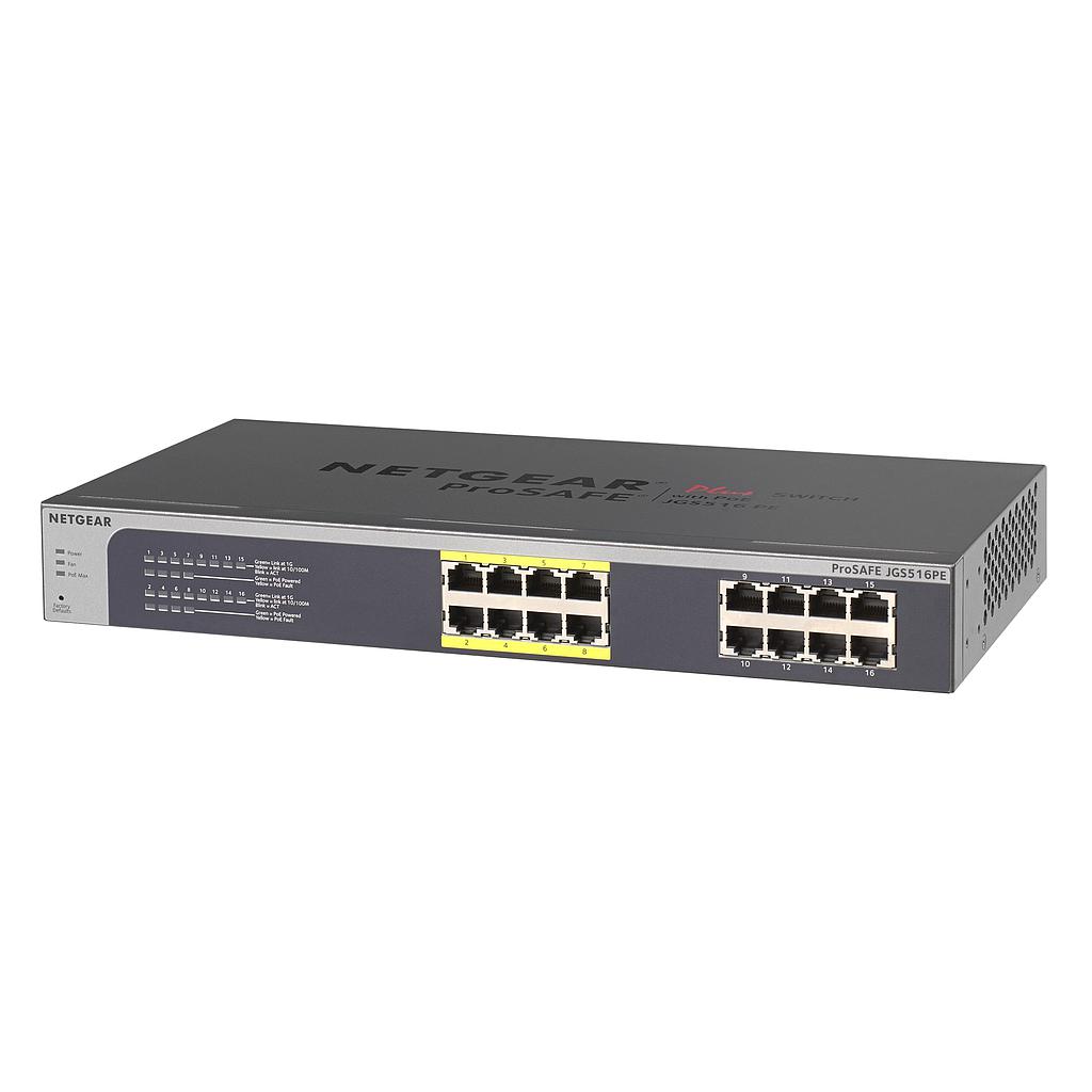 [JGS516PE-100E] NETGEAR SWITCH 16 PORTE GIGABIT DI CUI 8 POE
