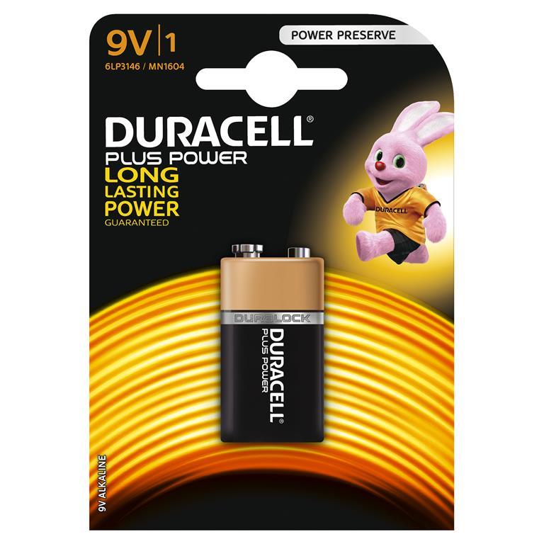 [duracell-ppower9v] Pila 9V Duracell Plus Power