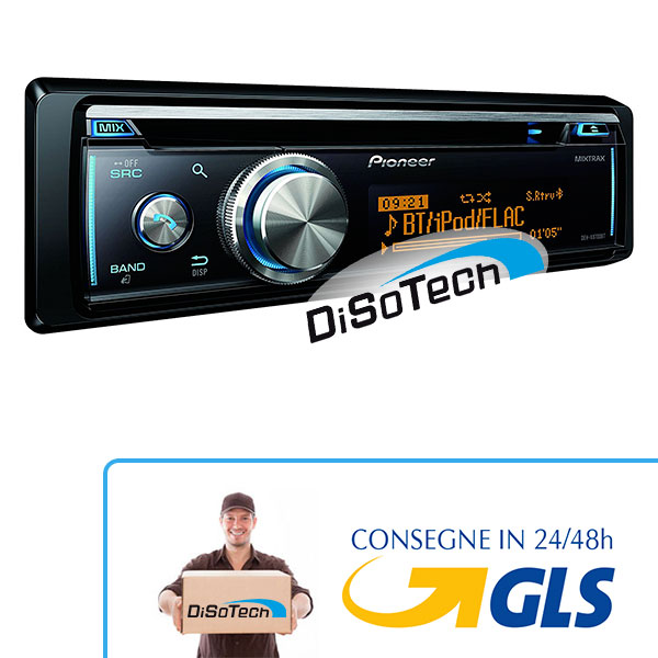 [DEH-X8700BT] Pioneer DEH-X8700BT Autoradio con Bluetooth, USB, SD, Controllo iPhone/iPod/Android, RGB, Nero