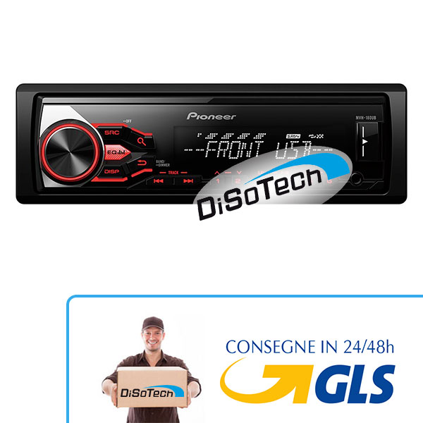 [MVH-180UB] Pioneer MVH-180UB Stereo auto digitale con sintonizzatore RDS, USB e Aux-In, Nero