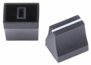 Pomello Manopola Volume Slide 24x11.5x10.5 Nero rigo Bianco A9mm L10x8mm