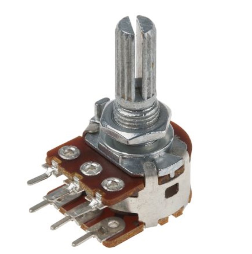 [PDB182-K220K-104B] Potenziometro 100K Lineare Stereo 2 Gang Albero 20mm