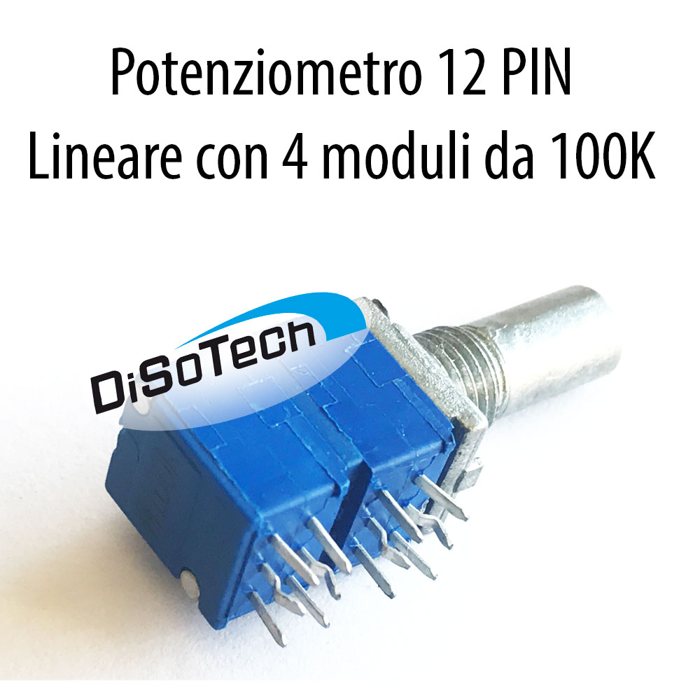 Potenziometro Lineare 4 Moduli da 100K 12Pin