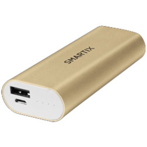 POWER BANK SMARTIX CON BATTERIA SAMSUNG 5200MAH/2A ORO