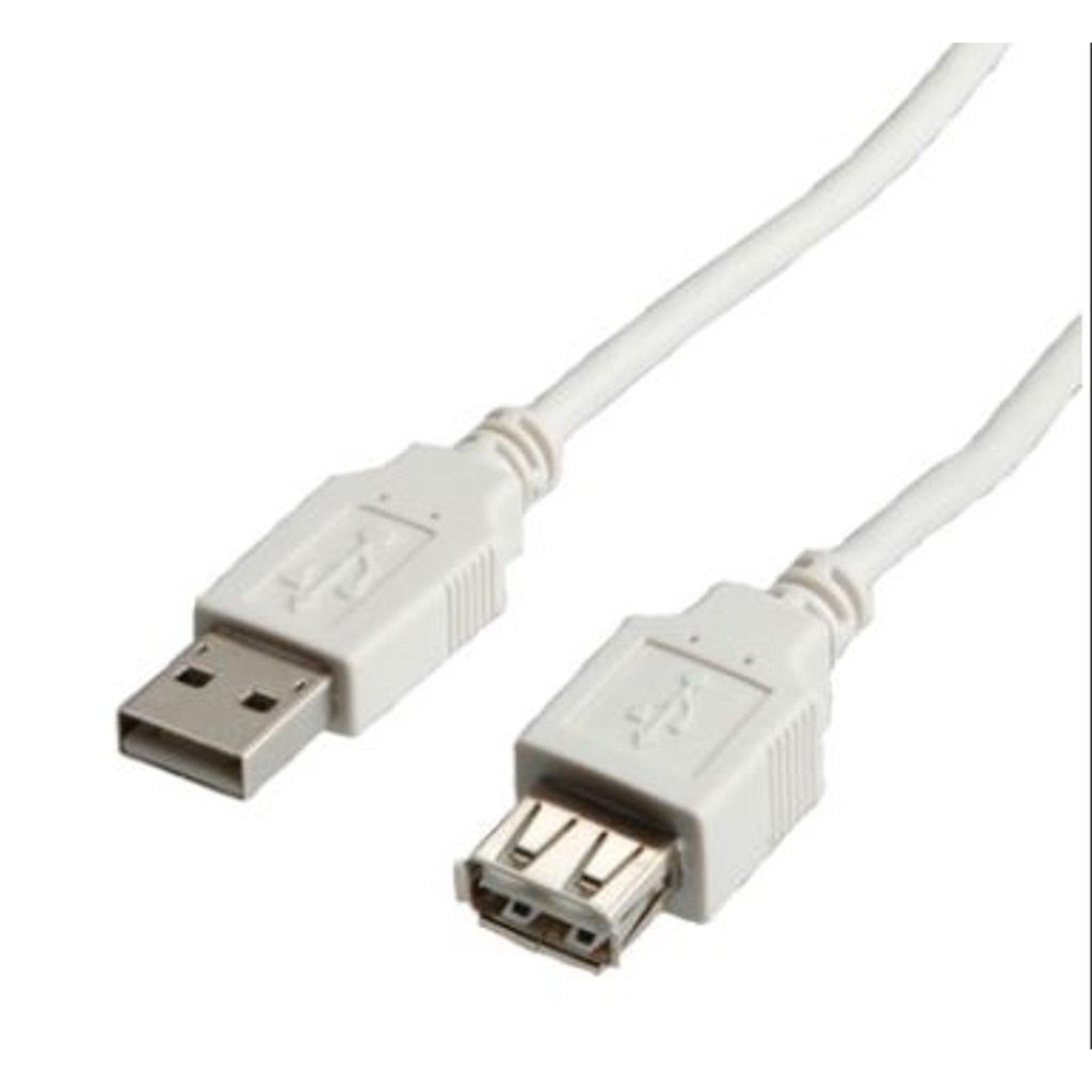 Prolunga cavo USB A / Presa USB A 5m - Bianco