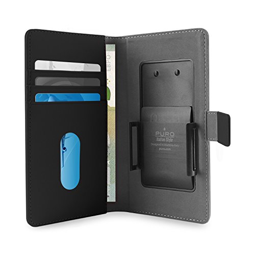 Puro Cover Smart Wallet Custodia nero UNIVERSALE