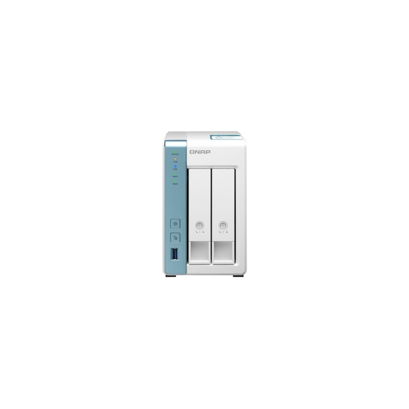 [TS-231K] QNAP NAS TOWER 2BAY 2.5"/3.5" SSD/HDD SATA, AL214 4CORE 1.7GHz, 1GB DDR4, 2xGbE LAN, 3xUSB 3.0, WITH KEY LOCK