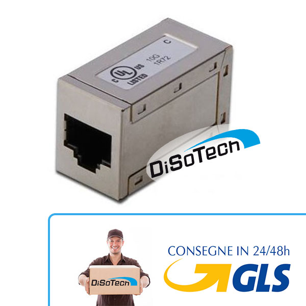 [3884549] RJ45 ADATTATORE METALLICO ETHERNET LAN 8/8. RJ45 KAT5