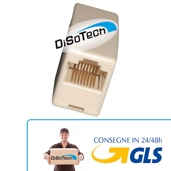 [4700462] RJ45 ADATTATORE PLASTICO ETHERNET LAN 8/8. RJ45 KAT5