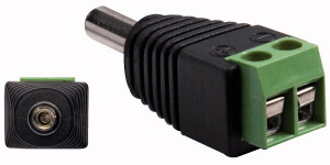 Adattatore 2,1x5,5mm Spina DC / Morsetto Femmina