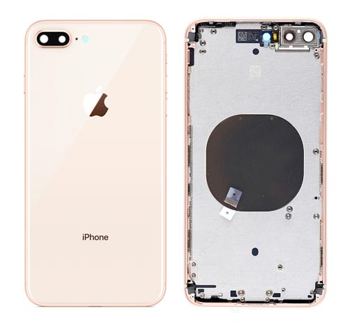 Scocca posteriore back cover in vetro completa di frame per iPhone XS MAX - Gold
