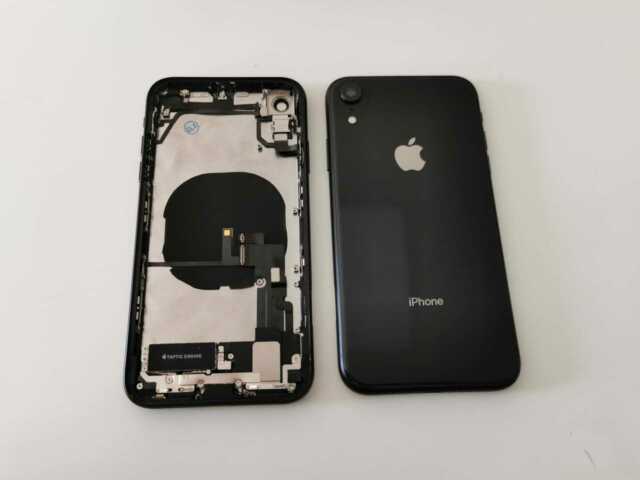 [DST-02521] Scocca posteriore back cover Iphone XR con frame nero