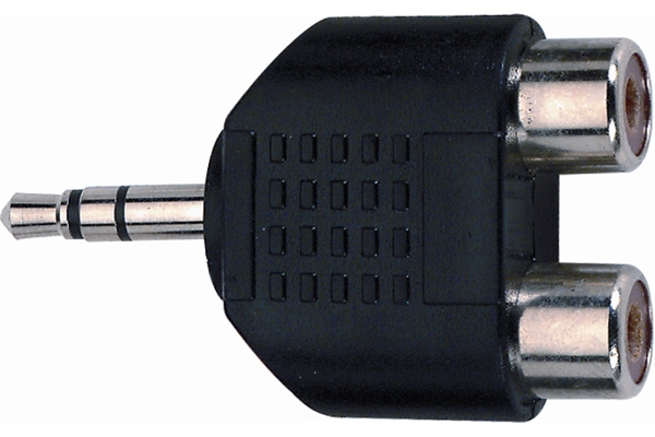 [38.0011002] Adattatore audio 2 RCA femmina / Jack 3.5 mm stereo maschio
