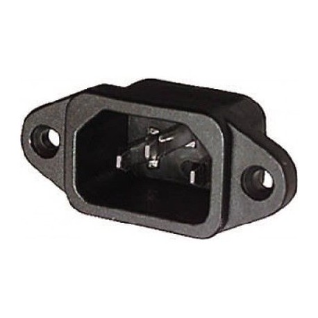 Spina CEE VDE 3 poli 10A 250V da pannello C14