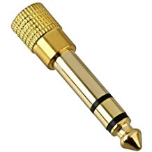Adattatore audio Jack 6.3 mm stereo maschio / Jack 3.5 mm stereo femmina Dorato