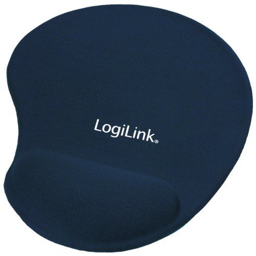 Tappetino Mouse Pad LogiLink con poggiapolsi in gel - Blu