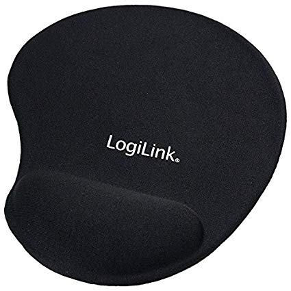 Tappetino Mouse Pad LogiLink con poggiapolsi in gel - Nero