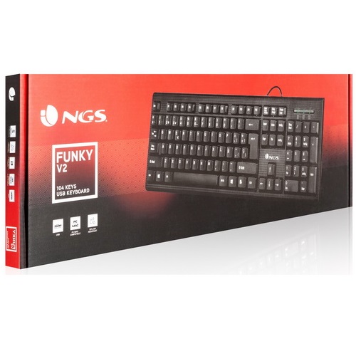 Tastiera USB 104 tasti NGS - Nero