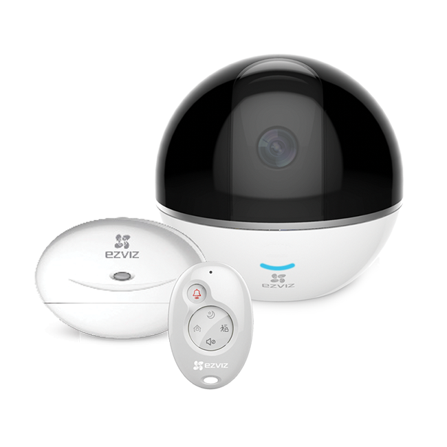[EZCSCV248-AO] Telecamera Ezviz C6T RF Edition Wi-Fi motorizzata con slot SdCard e Kit allarme incluso con telecomando