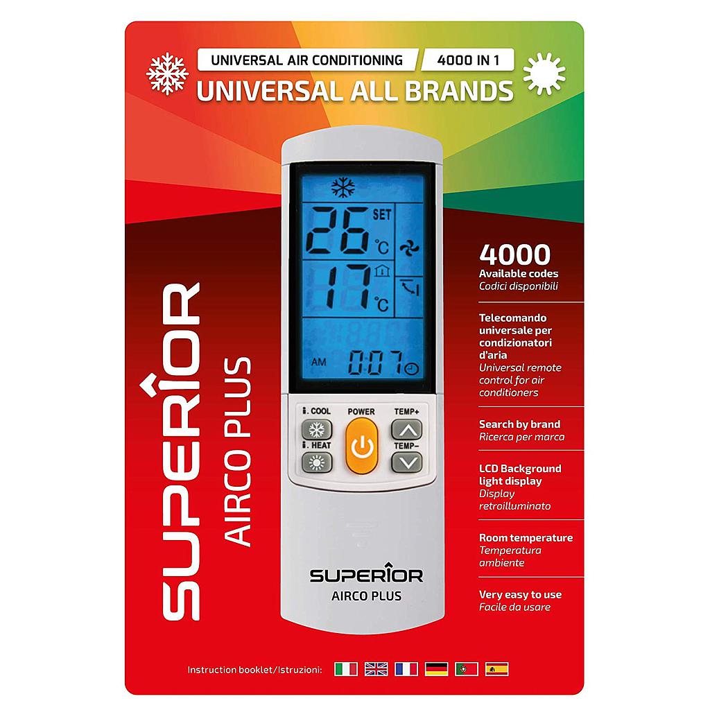 Telecomando Climatizzatore Condizionatore Compatibile Superior Airco Plus