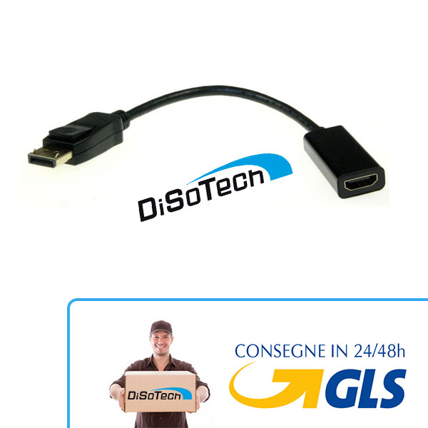 ADATTATORE DA SPINA DISPLAYPORT A PRESA HDMI