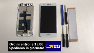 TOUCH VETRO + LCD DISPLAY + FRAME PER HUAWEI CAN-L01 BIANCO