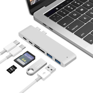 USB 3.0 USB-C Adattatore HUB doppio Porta Thunderbolt 3 per MacBook